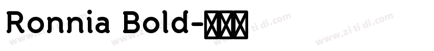 Ronnia Bold字体转换
